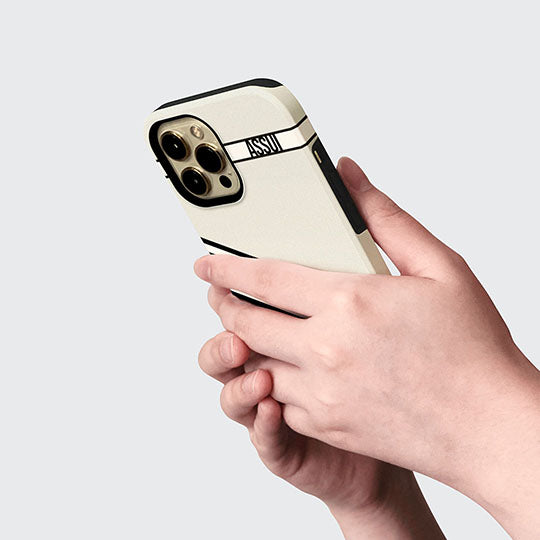 ASSUI Custom Shellfie Case for iPhone 15 Pro Max - Triple Cream
